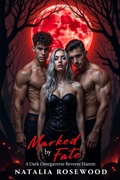 Cover: Marked by Fate: A Dark Omegaverse Reverse Harem (Tales of the Omega's Fire) - Natalia Rosewood