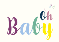 Abbildung von: "Oh Baby" Karte zur Geburt - MaauwiKids