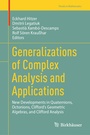 Cover: Generalizations of Complex Analysis and Applications - Birkhäuser