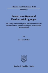Abbildung von: Sondervermögen und Kreditermächtigungen - Duncker & Humblot