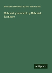 Enlarge image Cover: Hebraisk grammatik - Antigonos Verlag