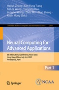 Cover: Neural Computing for Advanced Applications - Springer