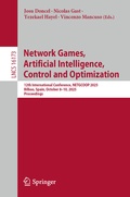 Cover: Network Games, Artificial Intelligence, Control and Optimization - Springer