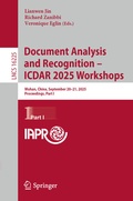 Cover: Document Analysis and Recognition - ICDAR 2025 Workshops - Springer
