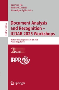 Enlarge image Cover: Document Analysis and Recognition - ICDAR 2025 Workshops - Springer