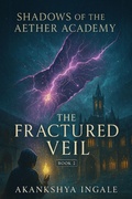 Cover: The Fractured Veil (Shadows of the Aether Academy, #2) - Akankshya Ingale