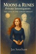 Cover: The Case of the Cursed Amulet (Moons & Runes Private Investigators, #3) - Awakened Realm Ltd