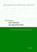 Cover: Karl Tekusch als Sprachkritiker - Buske, H