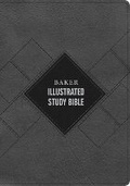 Cover: CSB Baker Illustrated Study Bible, Charcoal Leathertouch - Holman Bible Publishers