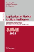 Cover: Applications of Medical Artificial Intelligence - Springer