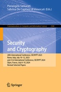 Cover: Security and Cryptography - Springer
