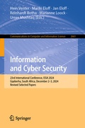 Cover: Information and Cyber Security - Springer