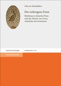 Cover: Die verborgene Form - Franz Steiner Verlag