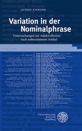 Cover: Variation in der Nominalphrase - Universit&auml;tsverlag Winter
