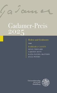Abbildung von: Gadamer-Preis 2025 - Universitätsverlag Winter