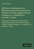 Cover: Bibliotheca Chethamensis - Antigonos Verlag