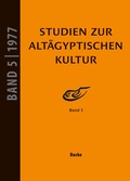 Cover: Studien zur Alt&auml;gyptischen Kultur Band 5 - Buske, H