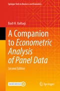 Cover: A Companion to Econometric Analysis of Panel Data - Springer