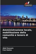 Cover: Amministrazione locale, mobilitazione della comunita e tenore di vita - Edizioni Sapienza