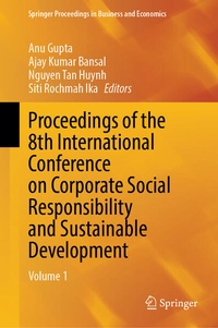 Enlarge image Cover: Proceedings of the 8th International Conference on Corporate Social Responsibility and Sustainable Development - Springer