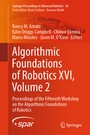 Cover: Algorithmic Foundations of Robotics XVI, Volume 2 - Springer