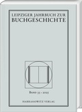 Cover: Leipziger Jahrbuch zur Buchgeschichte 33 (2025) - Harrassowitz Verlag