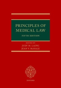 Enlarge image Cover: Principles of Medical Law - Oxford University Press