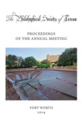 Cover: Philosophical Society of Texas, Proceedings of the Annual Meeting - Proceedings