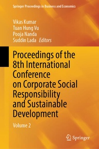 Enlarge image Cover: Proceedings of the 8th International Conference on Corporate Social Responsibility and Sustainable Development - Springer