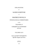 Cover: Explanations of Sacred Scripture in Maurice Nicoll's Psychological Commentaries on the Teaching of Gurdjieff and Ouspensky (1941- 1953) - Volumes I & II -Old and New Testaments - Lulu.com