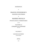 Cover: References to Emanuel Swedenborg's Heavenly Doctrines in Maurice Nicoll's Psychological Commentaries on the Teaching of Gurdjieff and Ouspensky (1941- 1953) - Volume IV - Lulu.com