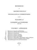 Cover: References in Maurice Nicoll's Psychological Commentaries on the Teaching of Gurdjieff and Ouspensky (1941-1953) - Lulu.com