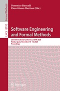Cover: Software Engineering and Formal Methods - Springer