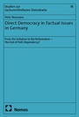 Cover: Direct Democracy in Factual Issues in Germany - Nomos