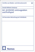 Abbildung von: Art. 20 DSGVO, Leistungsdaten und Profisport - Nomos