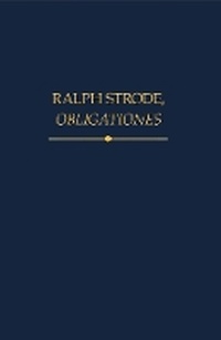 Enlarge image Cover: Ralph Strode, Obligationes - The British Academy
