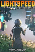 Cover: Lightspeed Magazine, Issue 185 (October 2025) - Adamant Press