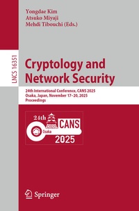 Enlarge image Cover: Cryptology and Network Security - Springer