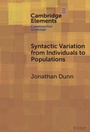 Cover: Syntactic Variation from Individuals to Populations - Cambridge University Press