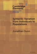 Cover: Syntactic Variation from Individuals to Populations - Cambridge University Press