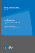 Cover: Solidarit&auml;t und Eigenverantwortung - Erich Schmidt Verlag