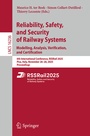 Cover: Reliability, Safety, and Security of Railway Systems. Modelling, Analysis, Verification, and Certification - Springer