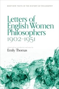 Cover: Letters of English Women Philosophers 1902-1951 - Oxford University Press