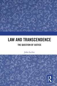 Enlarge image Cover: Law and Transcendence - Routledge