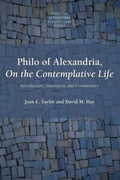 Cover: Philo of Alexandria, On the Contemplative Life - Society of Biblical Literature