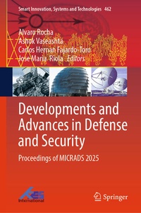 Enlarge image Cover: Developments and Advances in Defense and Security - Springer