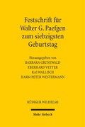 Abbildung von: Festschrift für Walter G. Paefgen zum siebzigsten Geburtstag - Mohr Siebeck