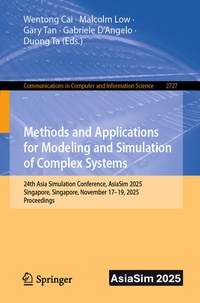 Enlarge image Cover: Methods and Applications for Modeling and Simulation of Complex Systems - Springer