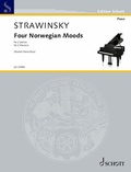 Cover: Stravinsky: Four Norwegian Moods Version for 2 Pianos by Kari Kvernberg Dajani & Thomas Knudsen - Schott