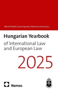 Cover: Hungarian Yearbook of International Law and European Law 2025 - Nomos
